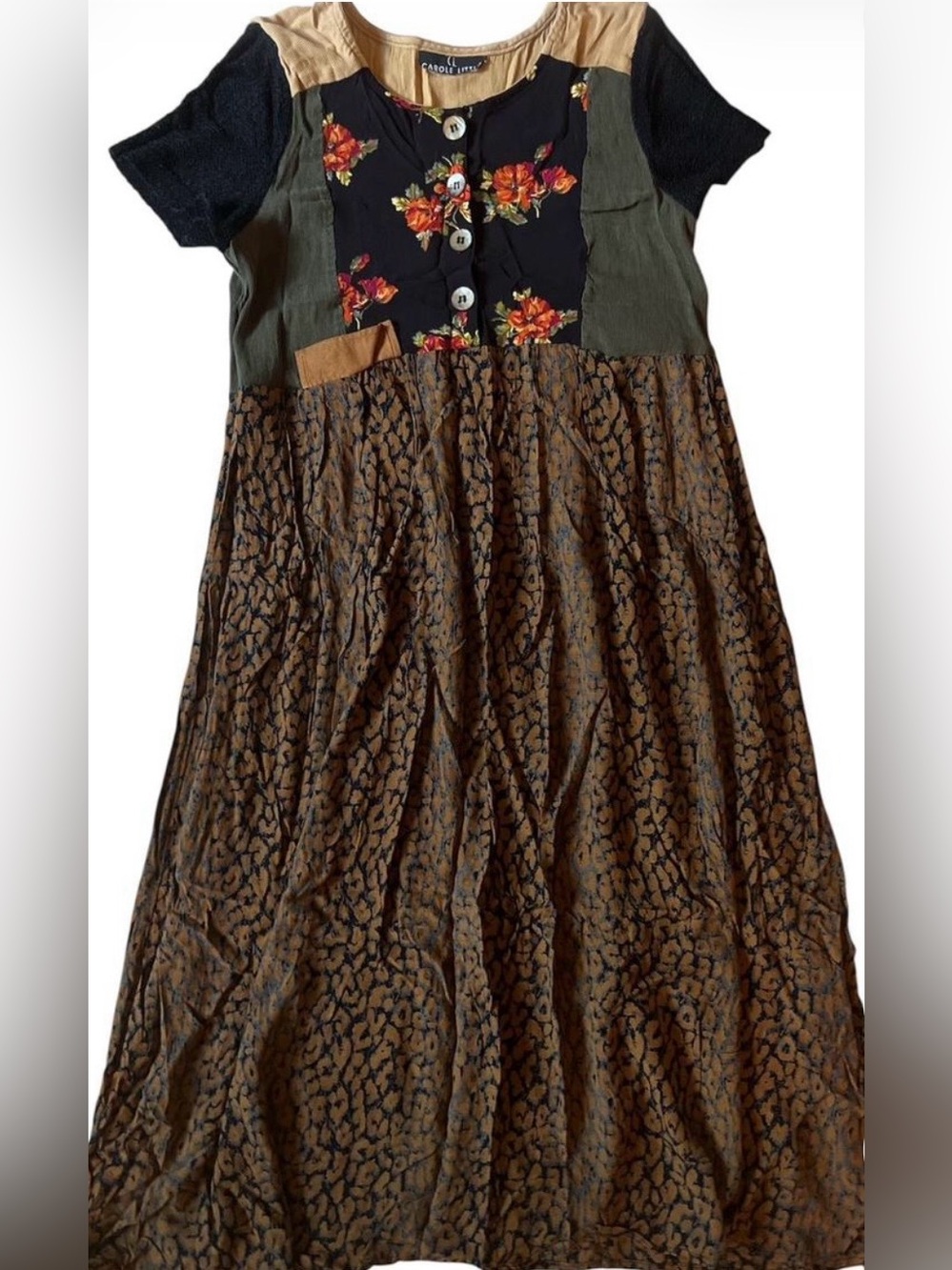 Amazing Carole Little vintage 90s patchwork dress - size 12! Excellent condition